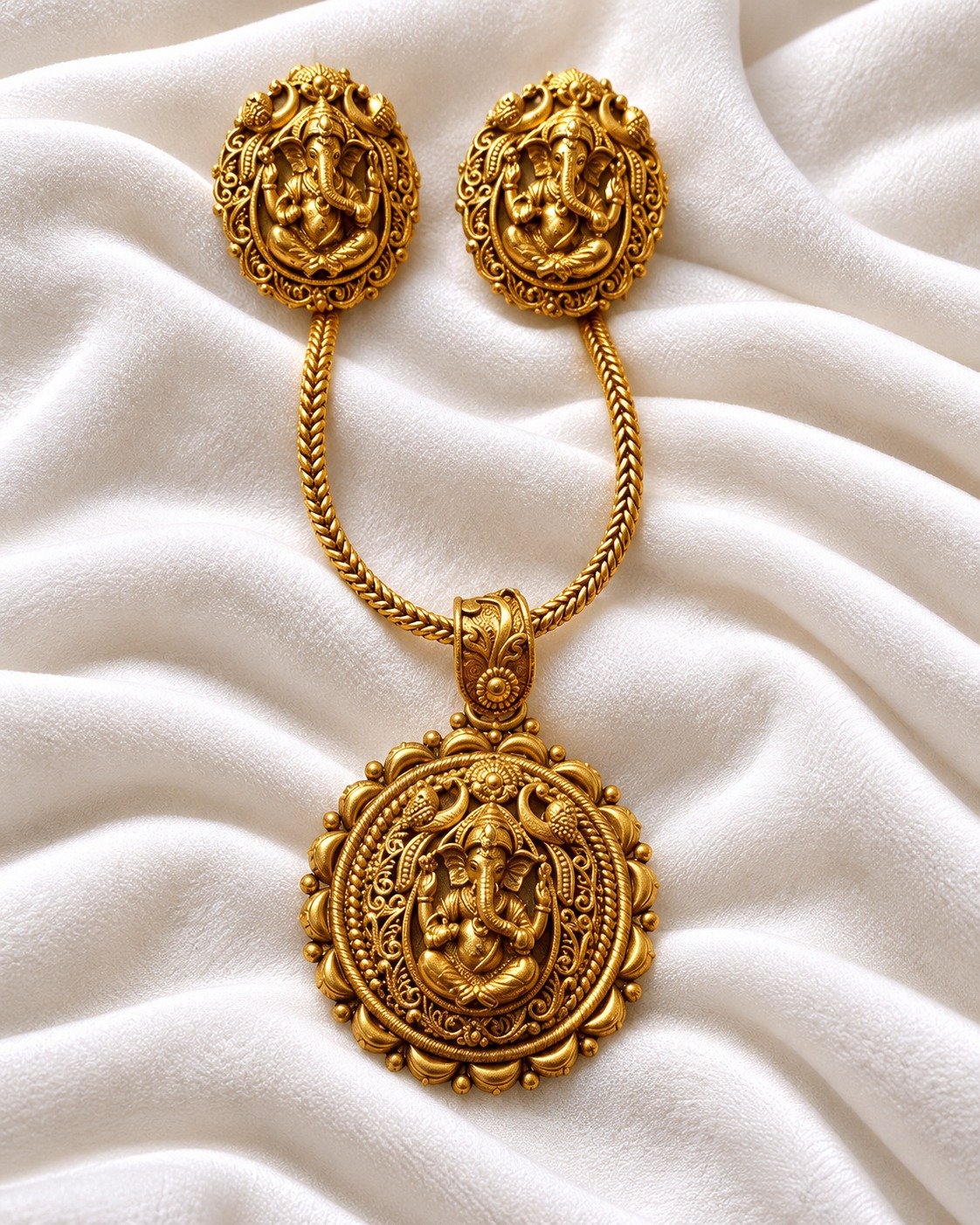 Ganesha Temple Necklace Set